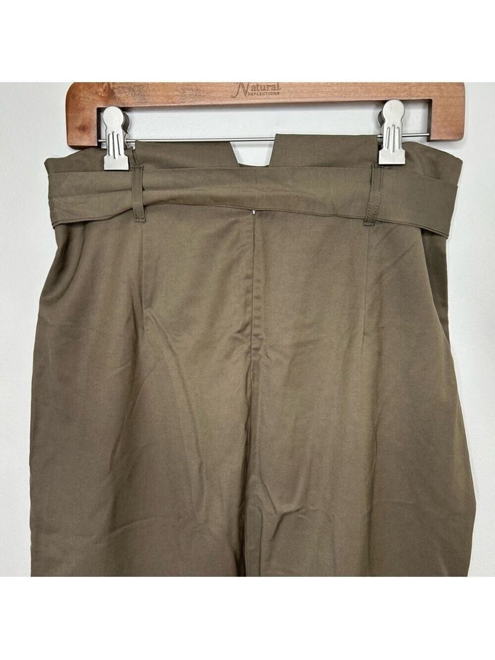 Dynamite Olive Green Button Front Midi Skirt Medium - Picture 6 of 13
